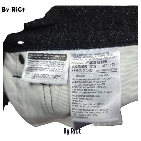 Levi's 541 Tapered Athletic Fit Men's Jeans Size 38x32 High Rise Zip Black Denim - Picture 7 of 11